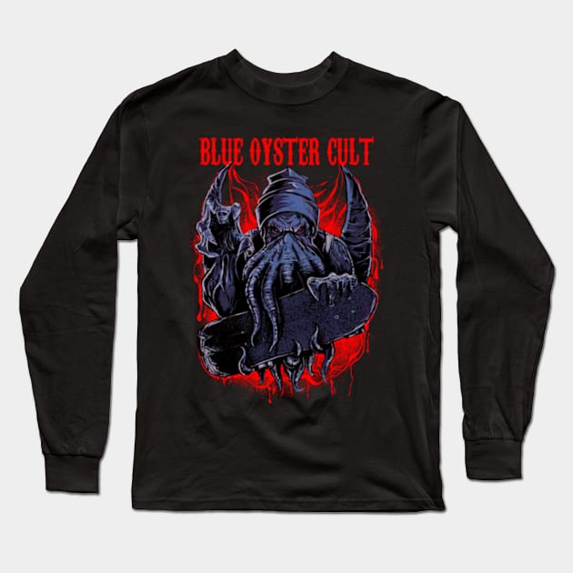 BLUE OYSTER CULT BAND DESIGN Long Sleeve T-Shirt by Rons Frogss